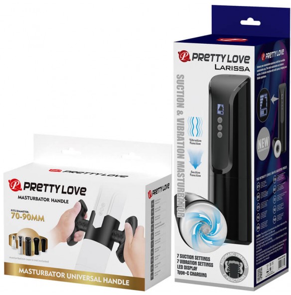 PRETTY LOVE - LARISAA Suction Vibration Masturbator (Chargeable - Black)